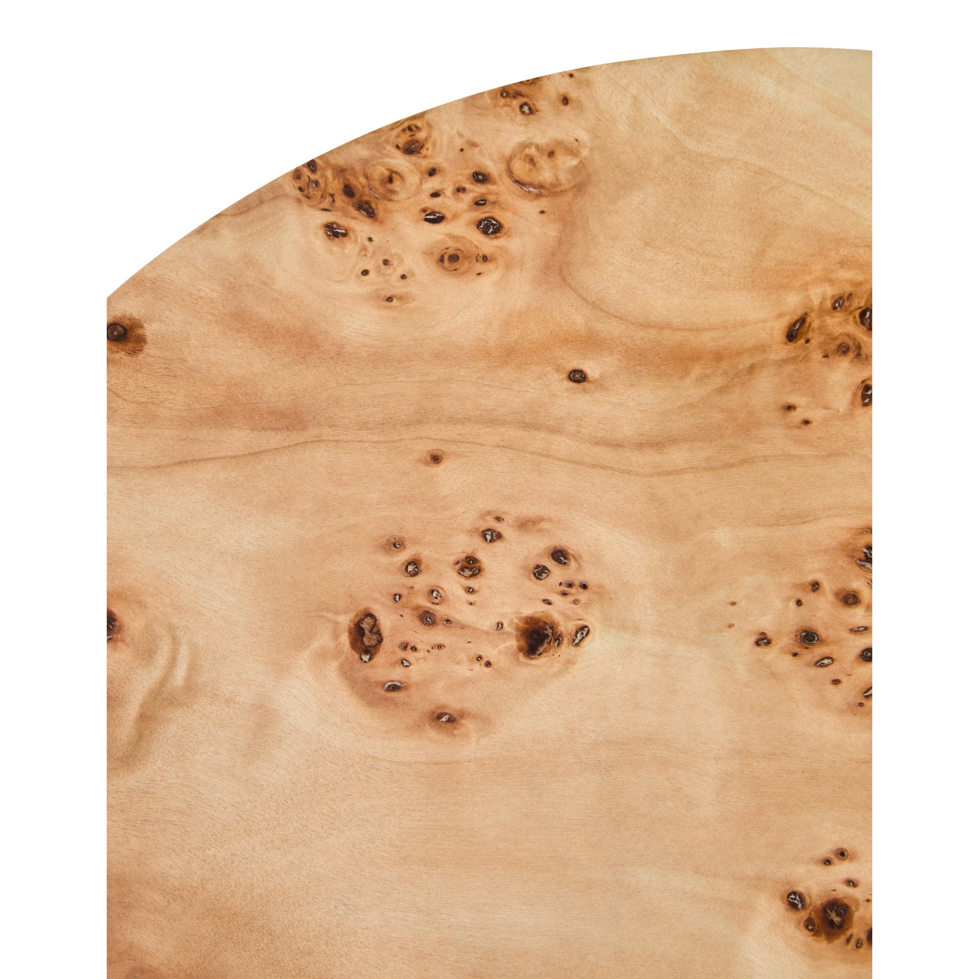 Motara Burl Wood Design Round Side Table  Nicholas John Interiors