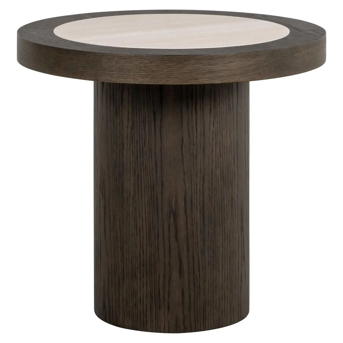 Nando Table Identify Richmond Interiors Nando Brown End Table – Oak Veneer & Travertine ...