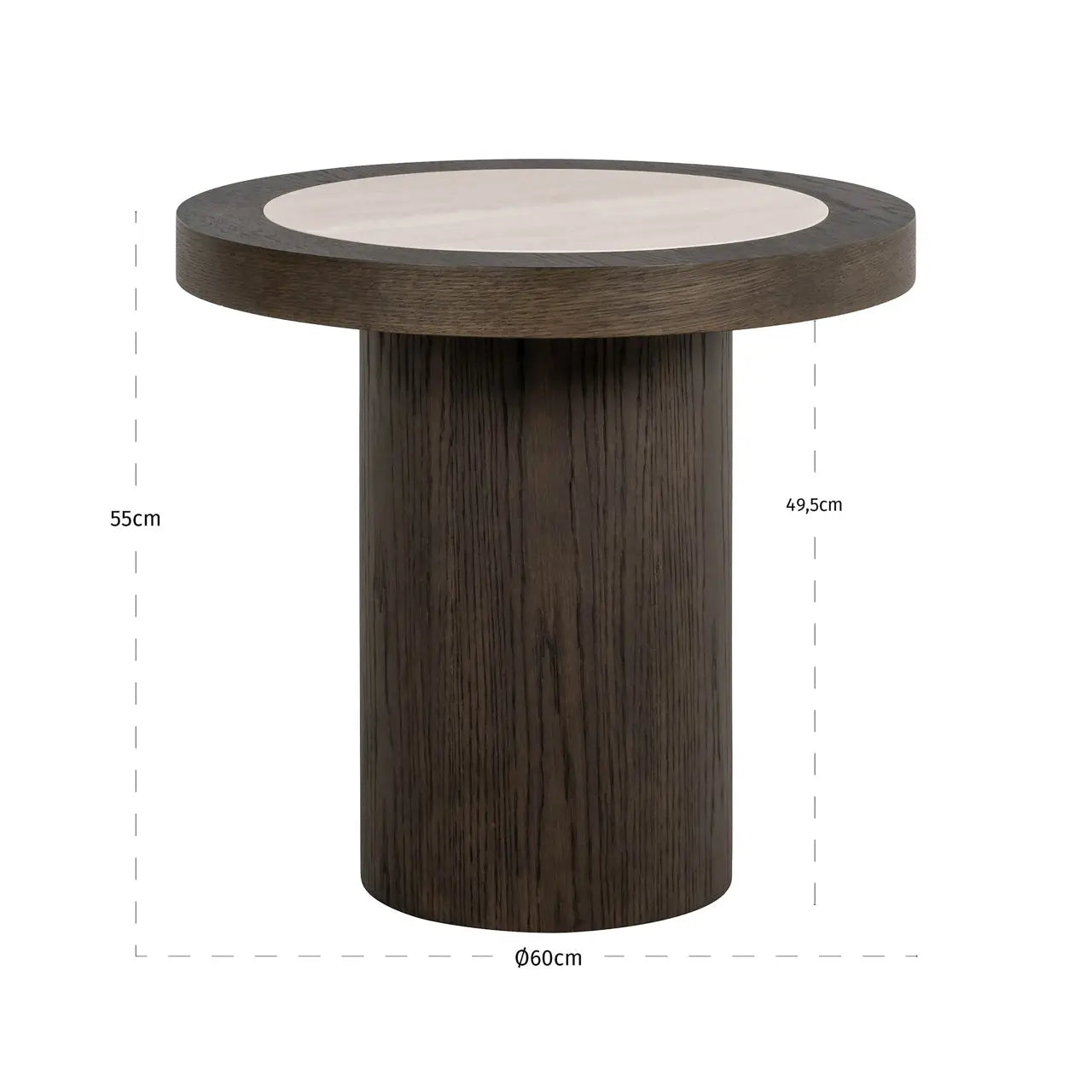 Nando Brown End table   Nicholas John Interiors
