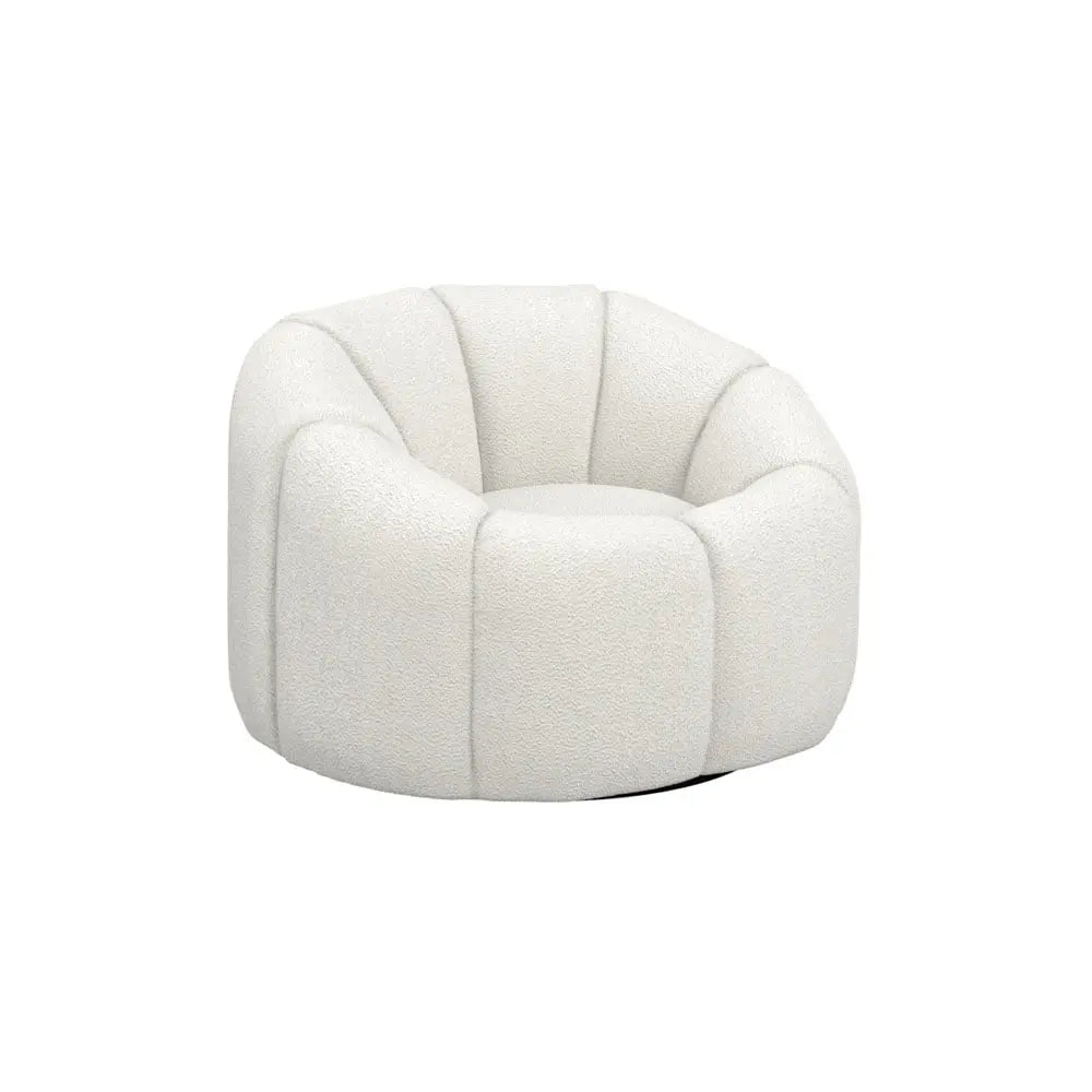 Ashford & Grey Nao Ivory Swivel Chair  Nicholas John Interiors