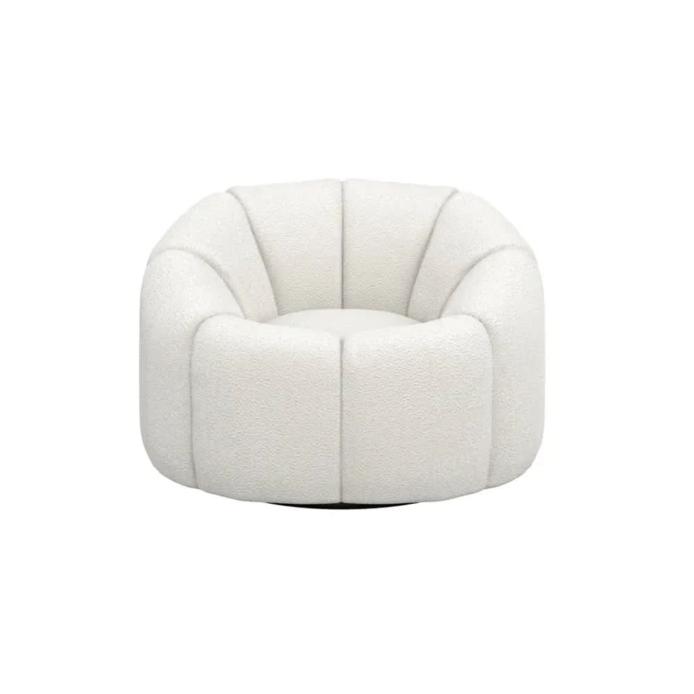 Ashford & Grey Nao Ivory Swivel Chair  Nicholas John Interiors
