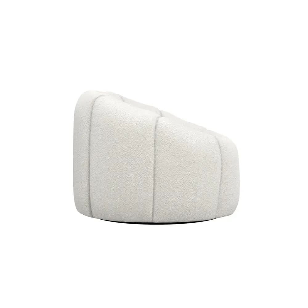 Ashford & Grey Nao Ivory Swivel Chair  Nicholas John Interiors