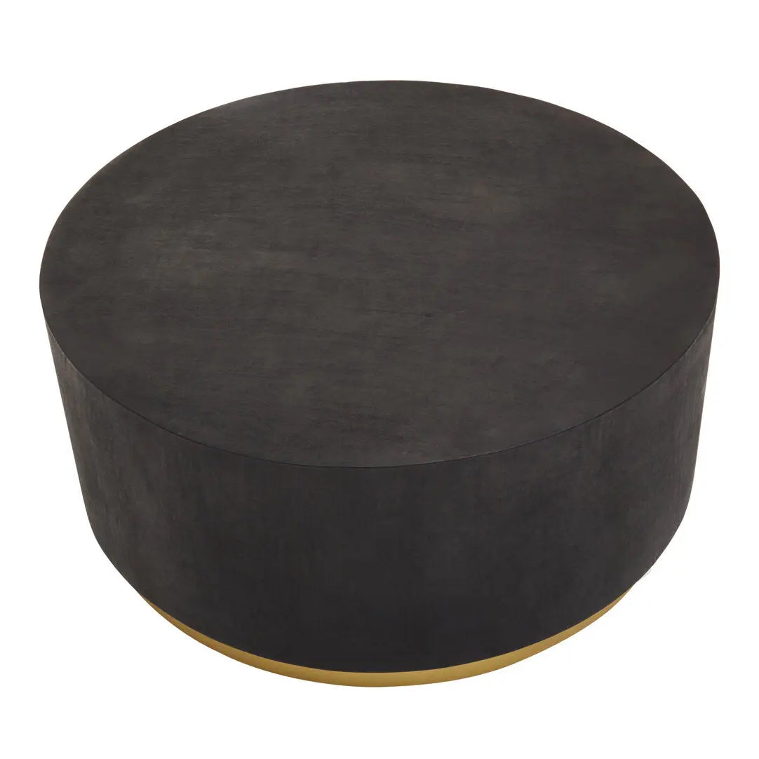 Navro Black And Gold Concrete Look Coffee Table   Nicholas John Interiors
