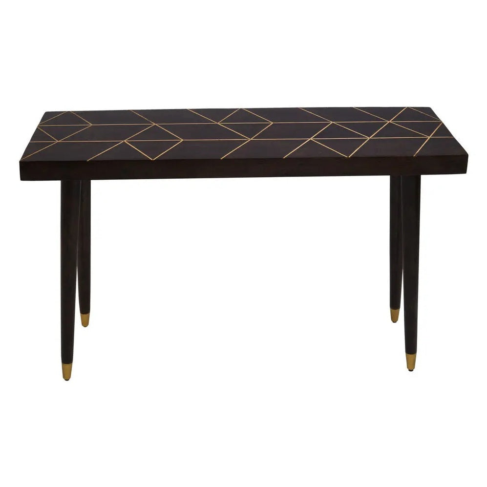 Navro Mango Wood And Gold Finishing Console Table   Nicholas John Interiors