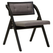 Nebu Grey and Black Elm Wood Folding Chair  Nicholas John Interiors