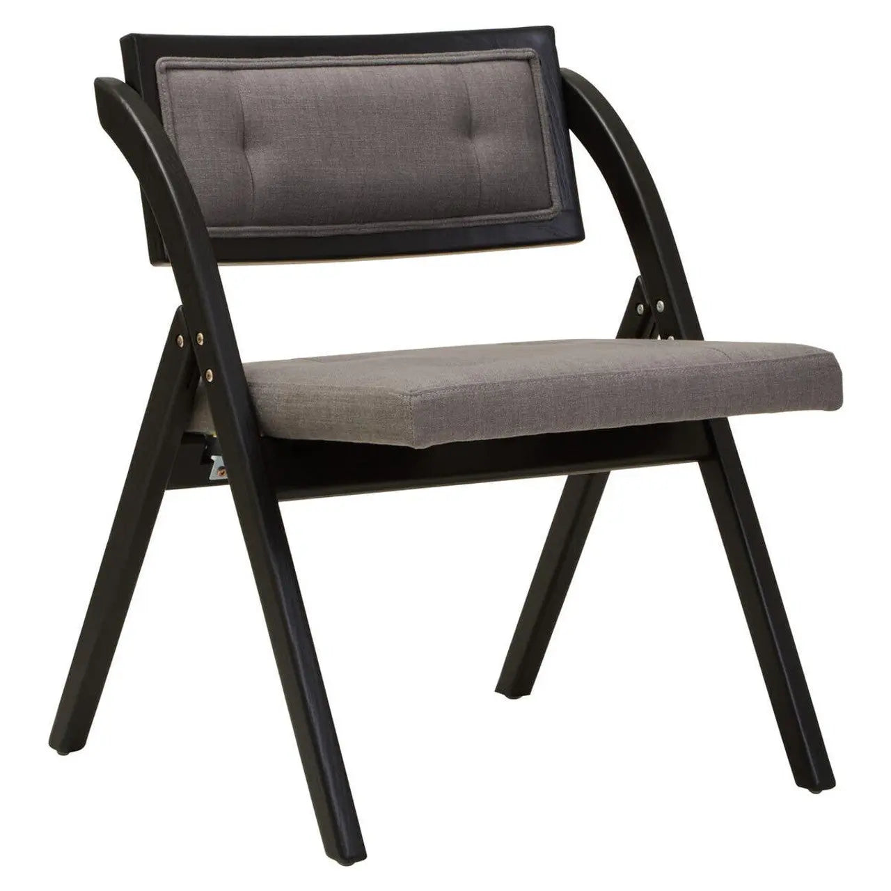 Nebu Grey and Black Elm Wood Folding Chair  Nicholas John Interiors