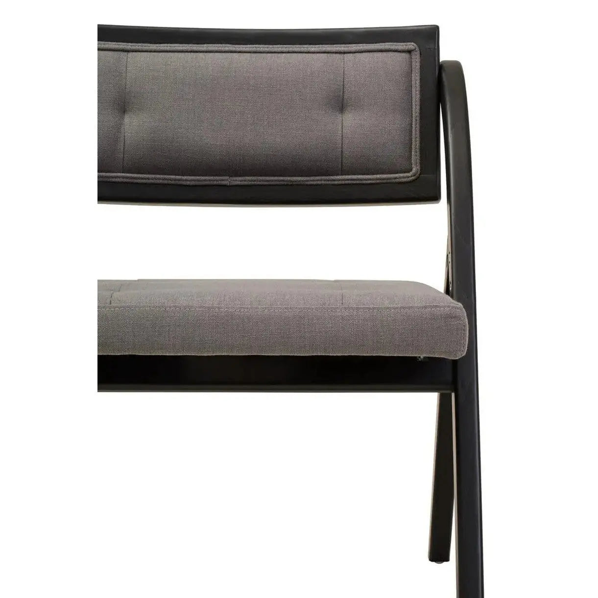 Nebu Grey and Black Elm Wood Folding Chair   Nicholas John Interiors