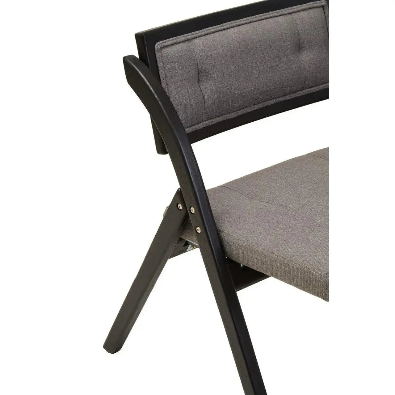 Nebu Grey and Black Elm Wood Folding Chair   Nicholas John Interiors