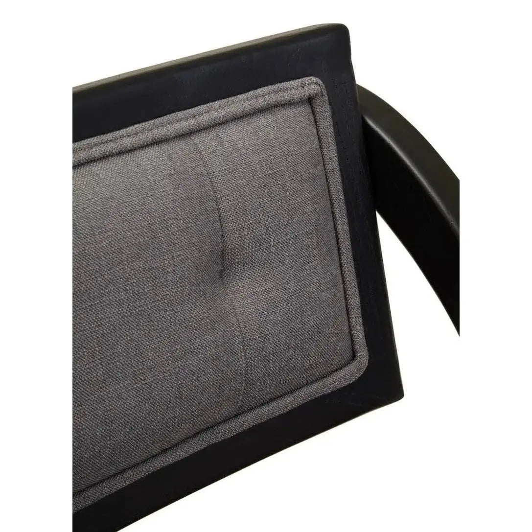 Nebu Grey and Black Elm Wood Folding Chair   Nicholas John Interiors