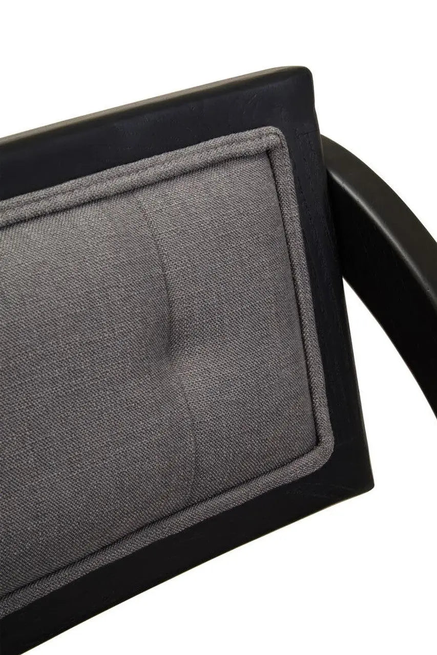 Nebu Grey and Black Elm Wood Folding Chair  Nicholas John Interiors