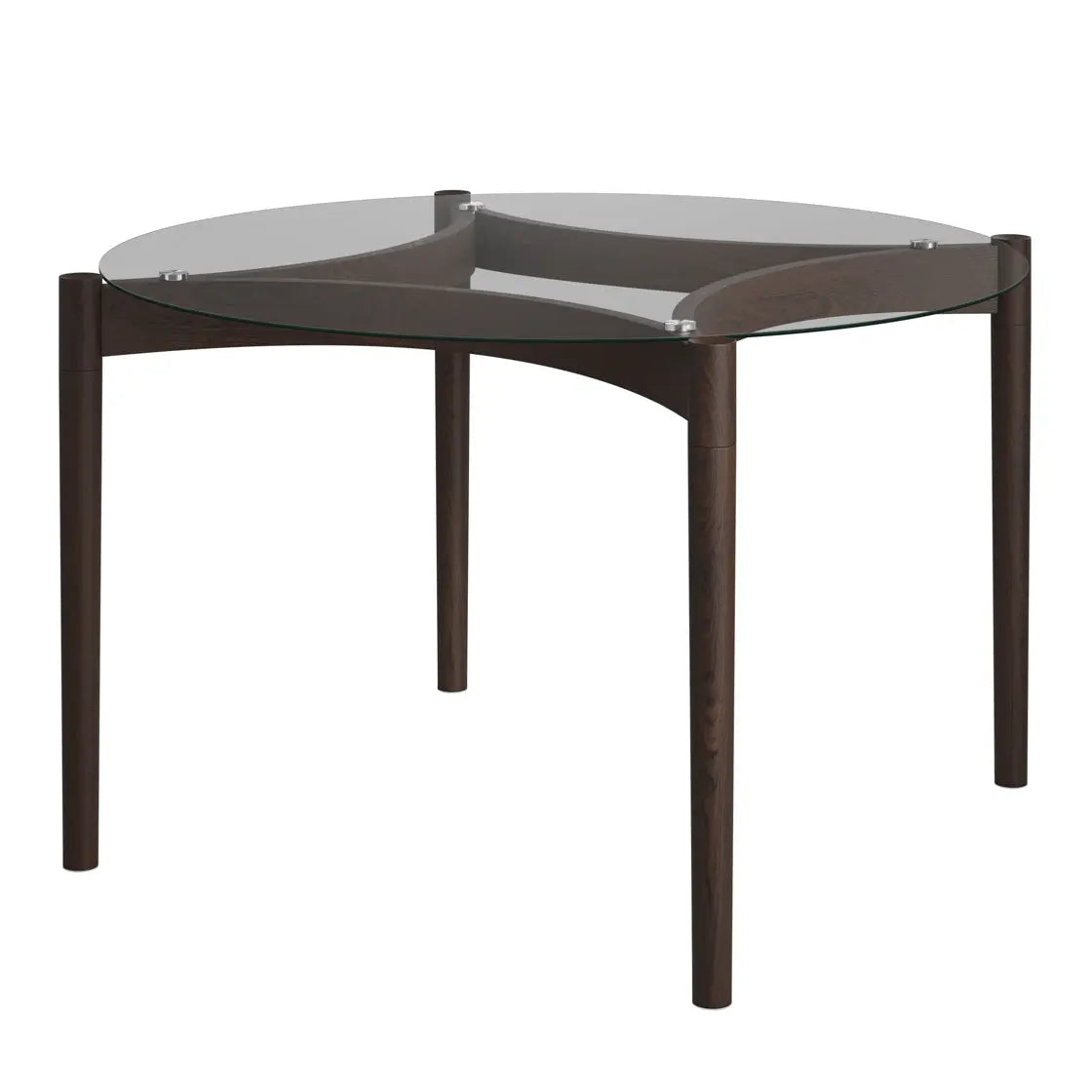 Ashford & Grey Ned Clear and Chocolate Dining Table