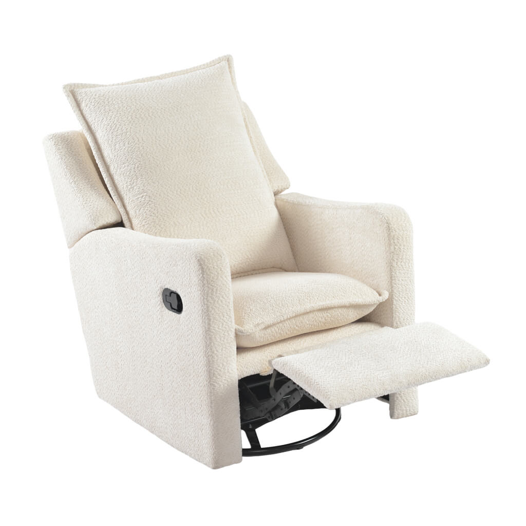 Ashford & Grey Nestler Nursing Chair in Off White Boucle