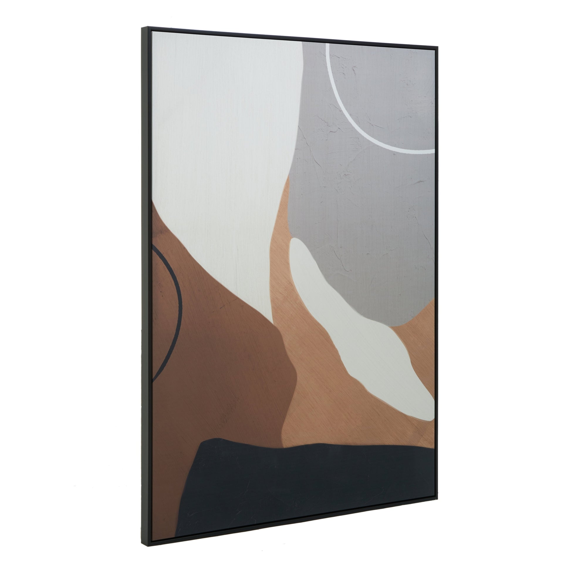 Noira Neutral Abstract Canvas Wall Art  Nicholas John Interiors