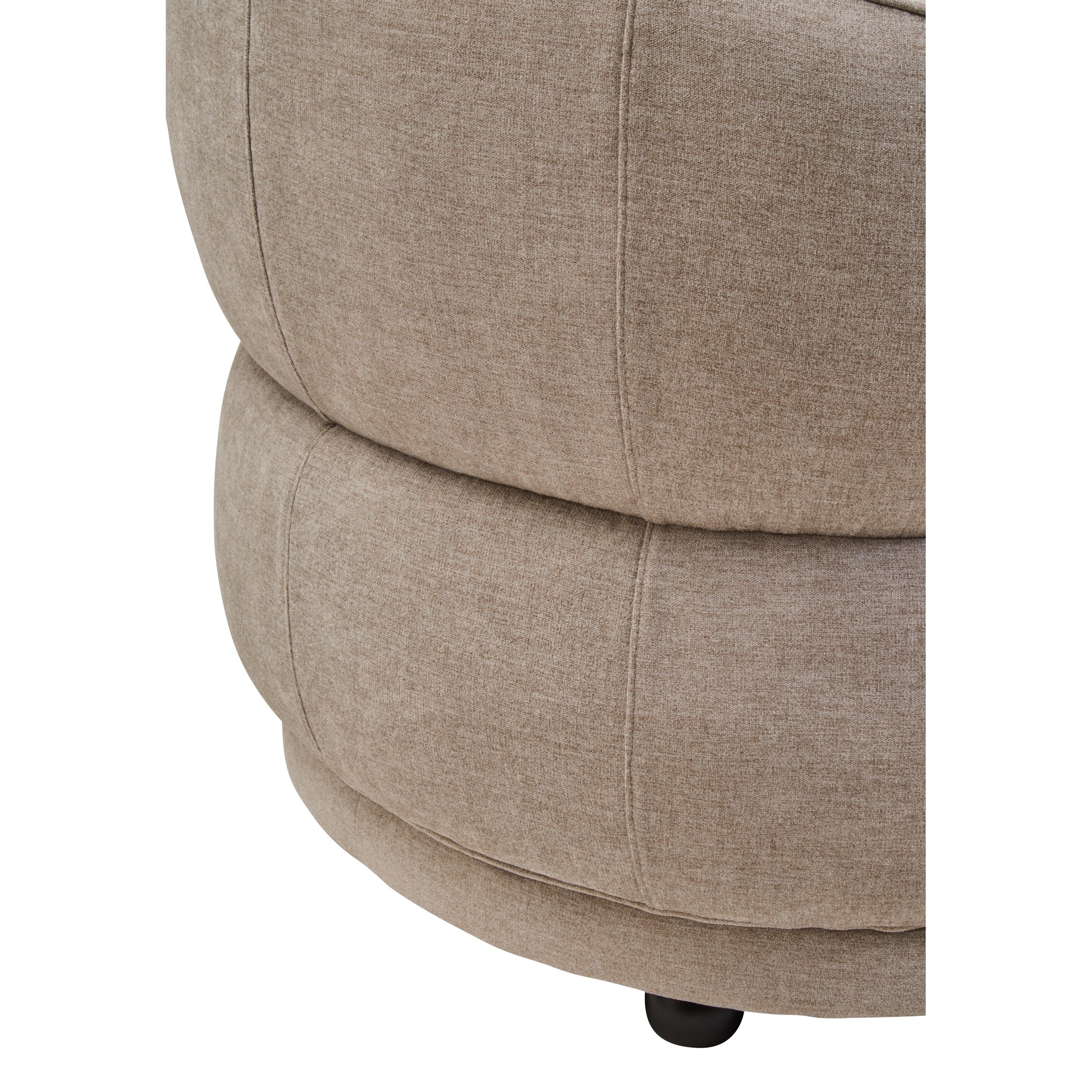 Noira Taupe Chenille Curved Chair  Nicholas John Interiors