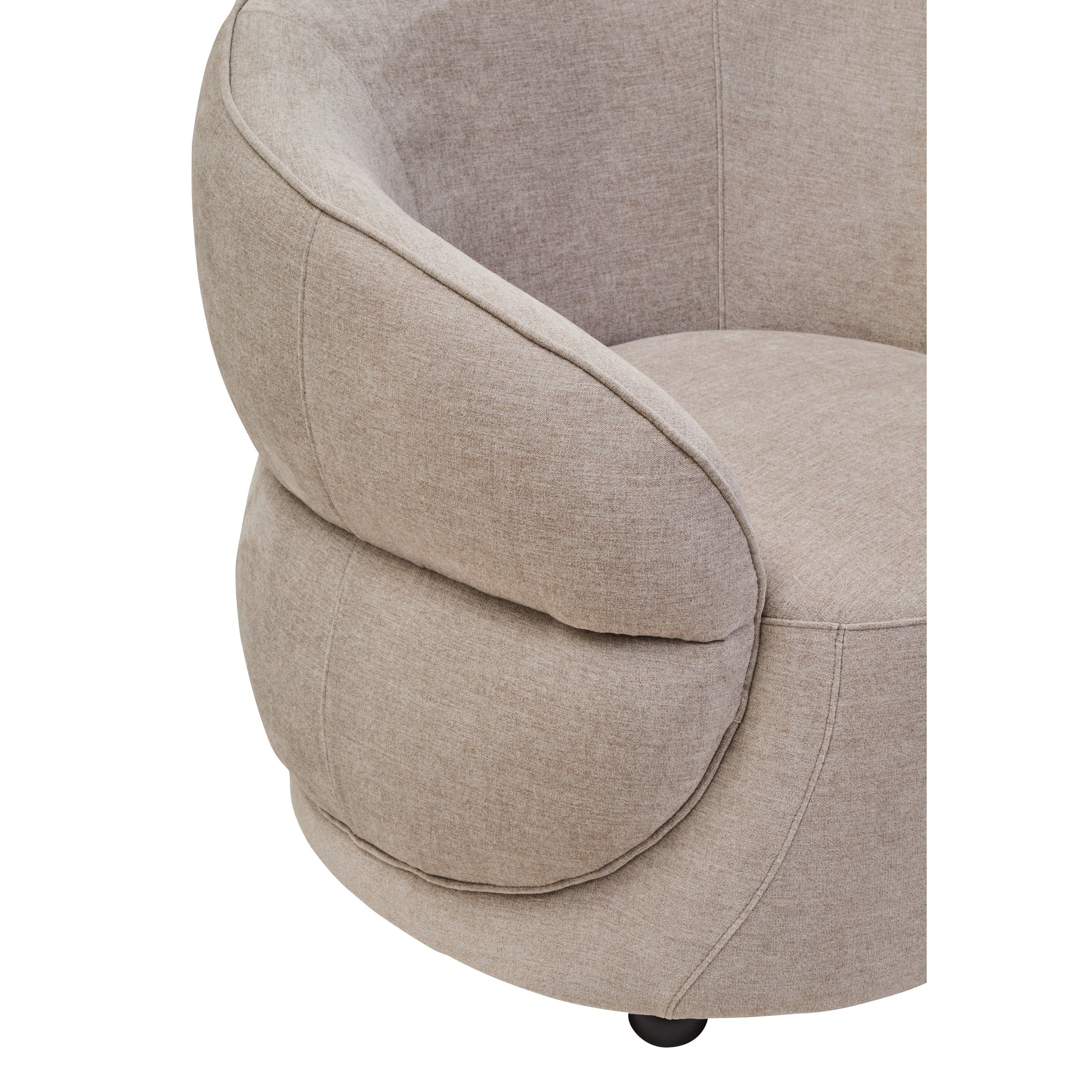Noira Taupe Chenille Curved Chair  Nicholas John Interiors