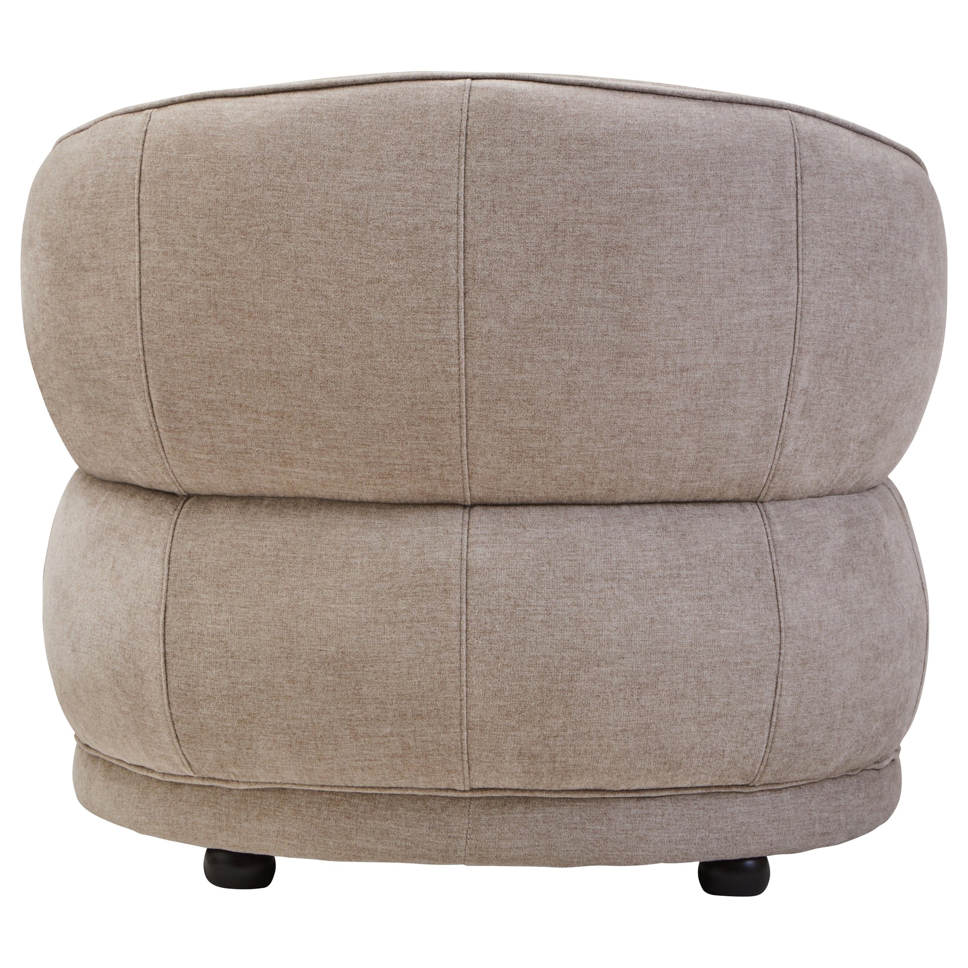 Noira Taupe Chenille Curved Chair  Nicholas John Interiors
