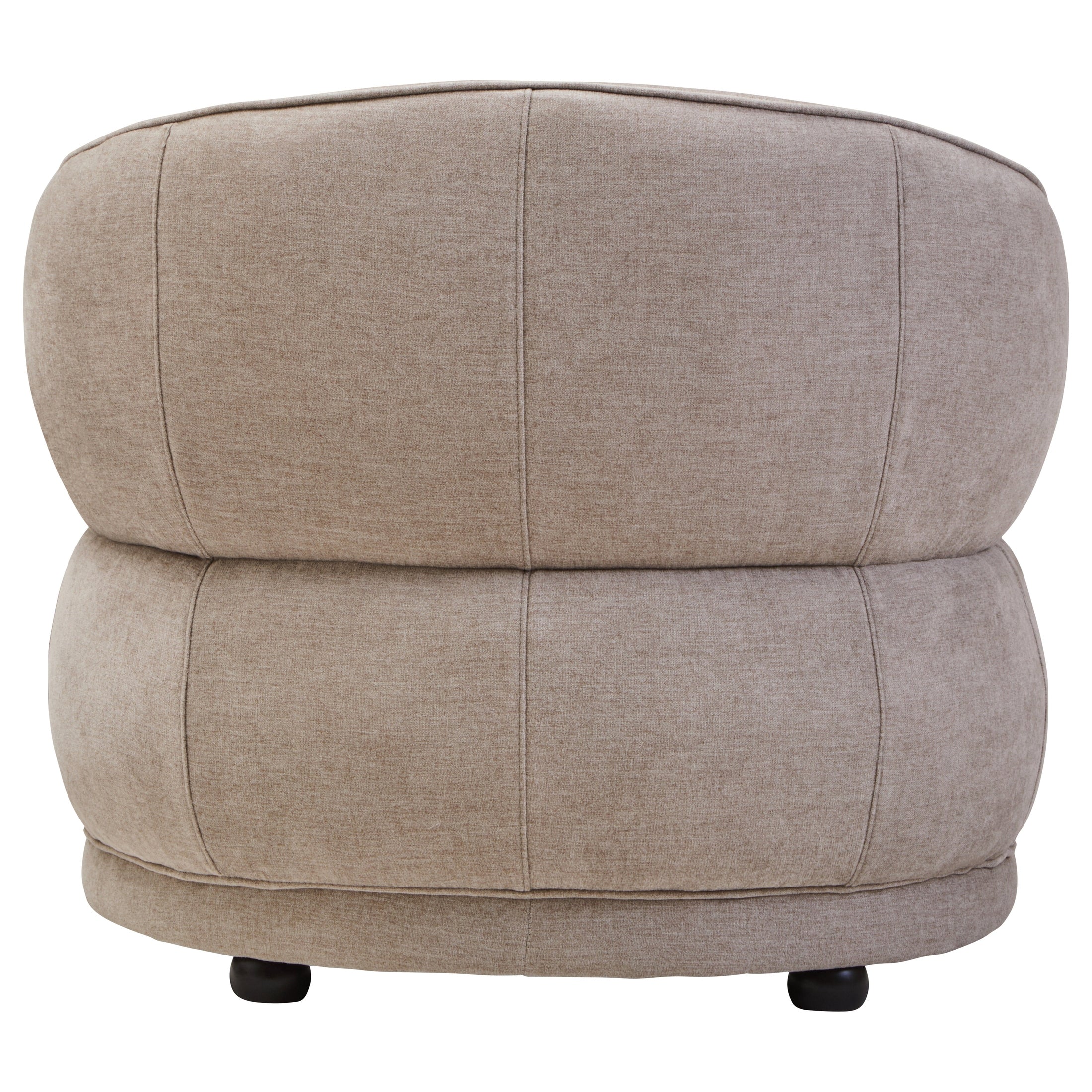 Noira Taupe Chenille Curved Chair  Nicholas John Interiors