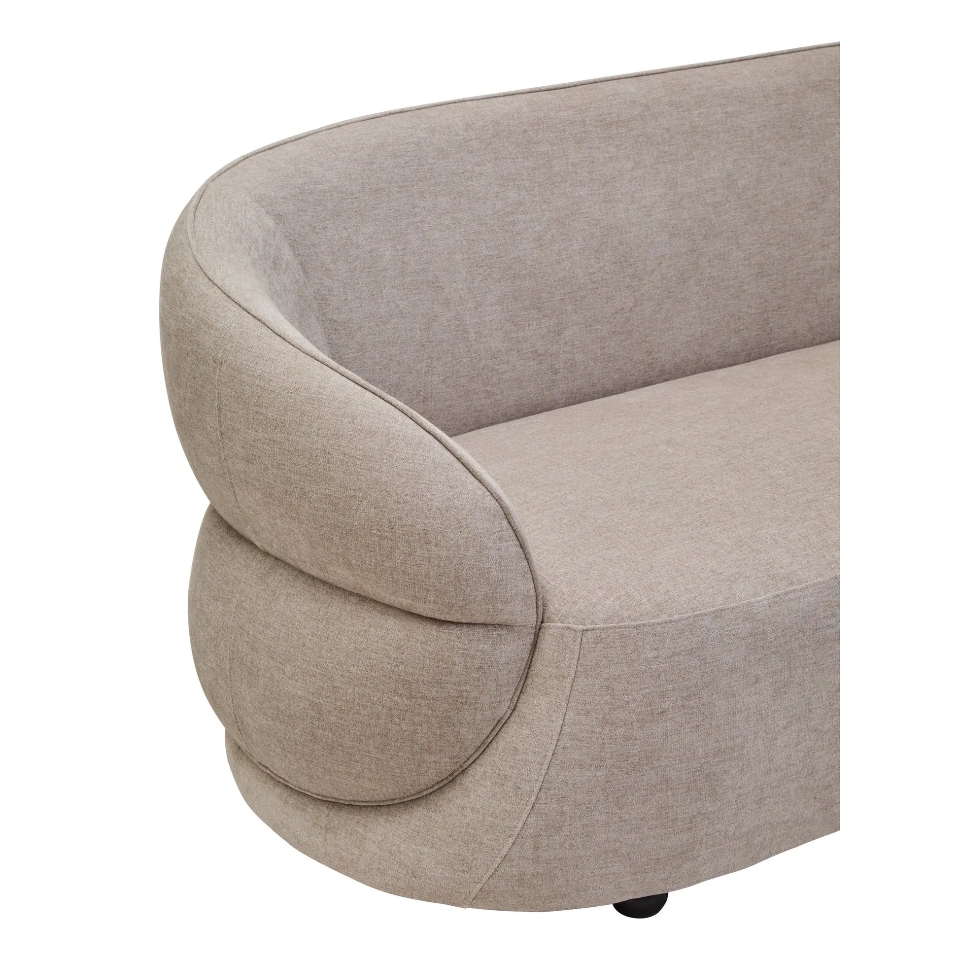 Noira Taupe Chenille Three Seater Sofa   Nicholas John Interiors