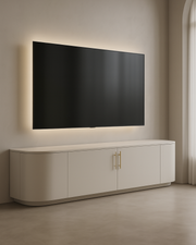 Oakura TV Unit - Matte Beige   Nicholas John Interiors
