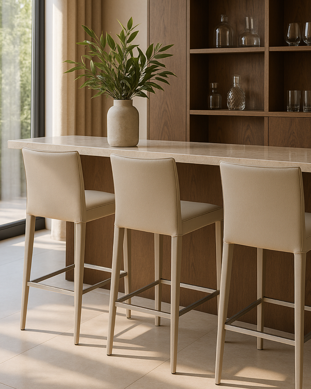 Tommy Franks Othello Bar Stool - Concrete Grey   Nicholas John Interiors