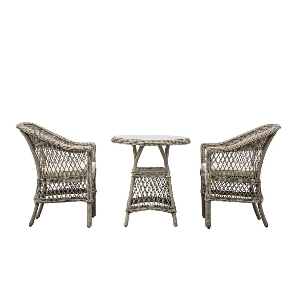 Quentin Bistro Set Stone  Nicholas John Interiors