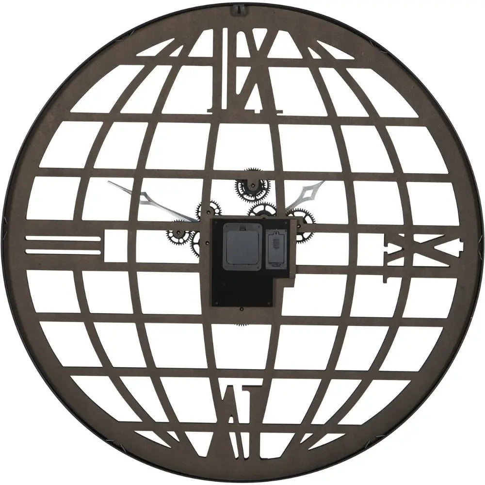 Open Wall Clock Globe and Numerals 100cm