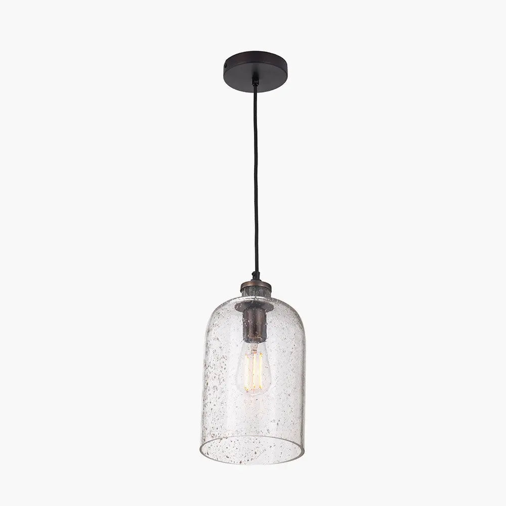 Ophelia Grey Bubble Glass Pendant   Nicholas John Interiors