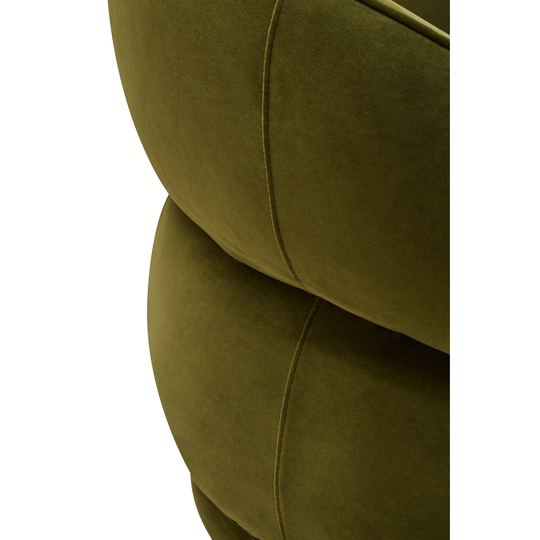 Orla Forest Green Curved Velvet Chair  Nicholas John Interiors