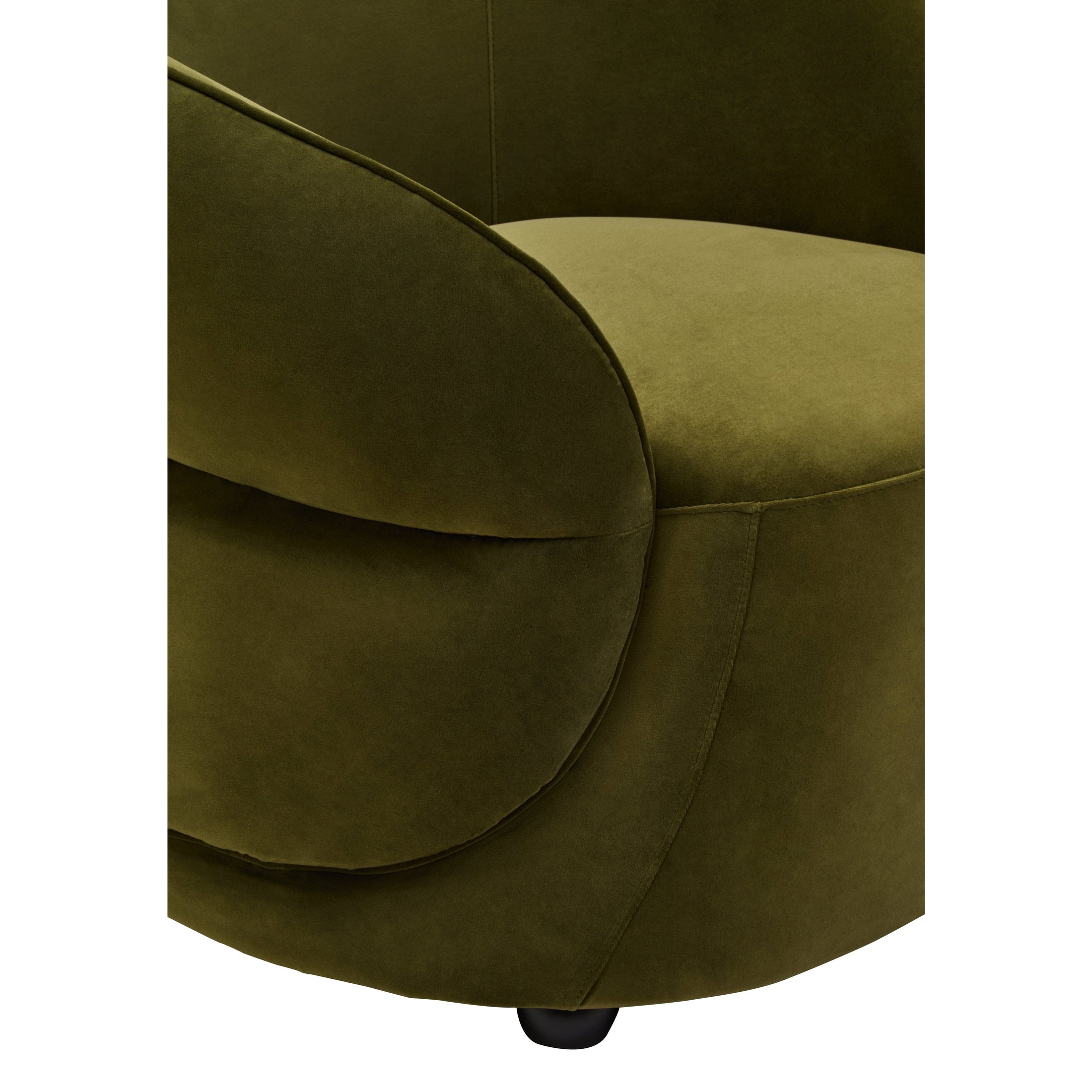 Orla Forest Green Curved Velvet Chair  Nicholas John Interiors