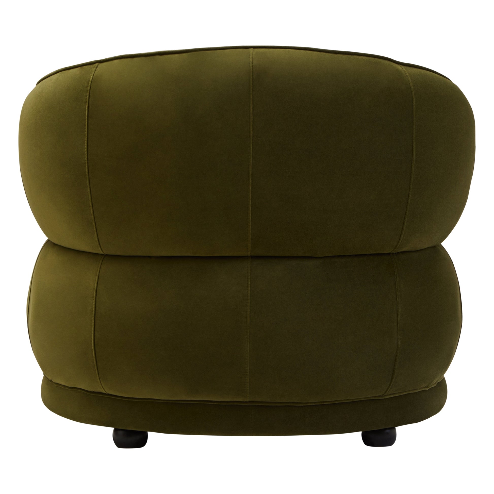 Orla Forest Green Curved Velvet Chair  Nicholas John Interiors
