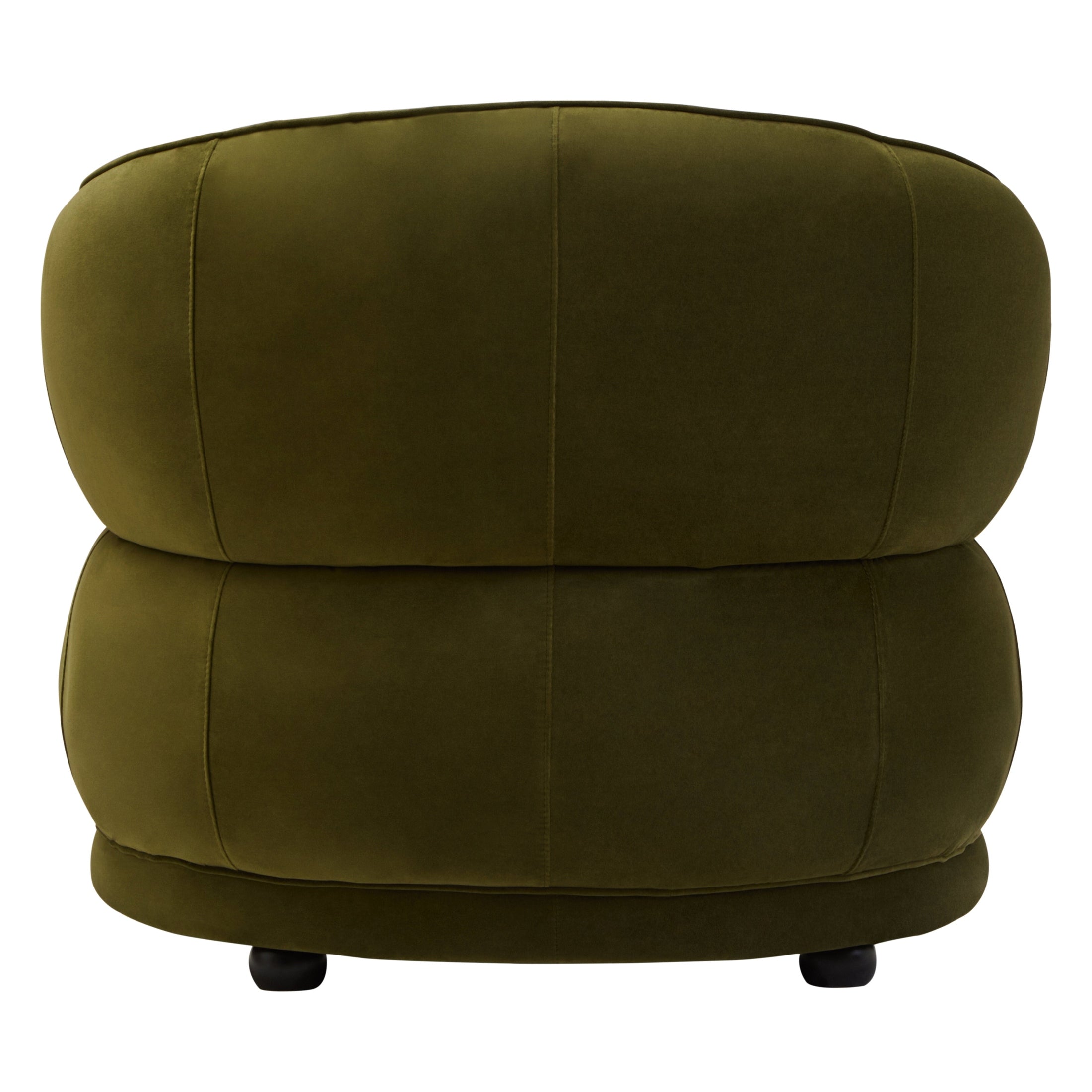 Orla Forest Green Curved Velvet Chair  Nicholas John Interiors