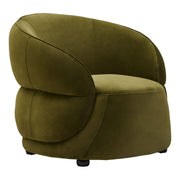 Orla Forest Green Curved Velvet Chair  Nicholas John Interiors