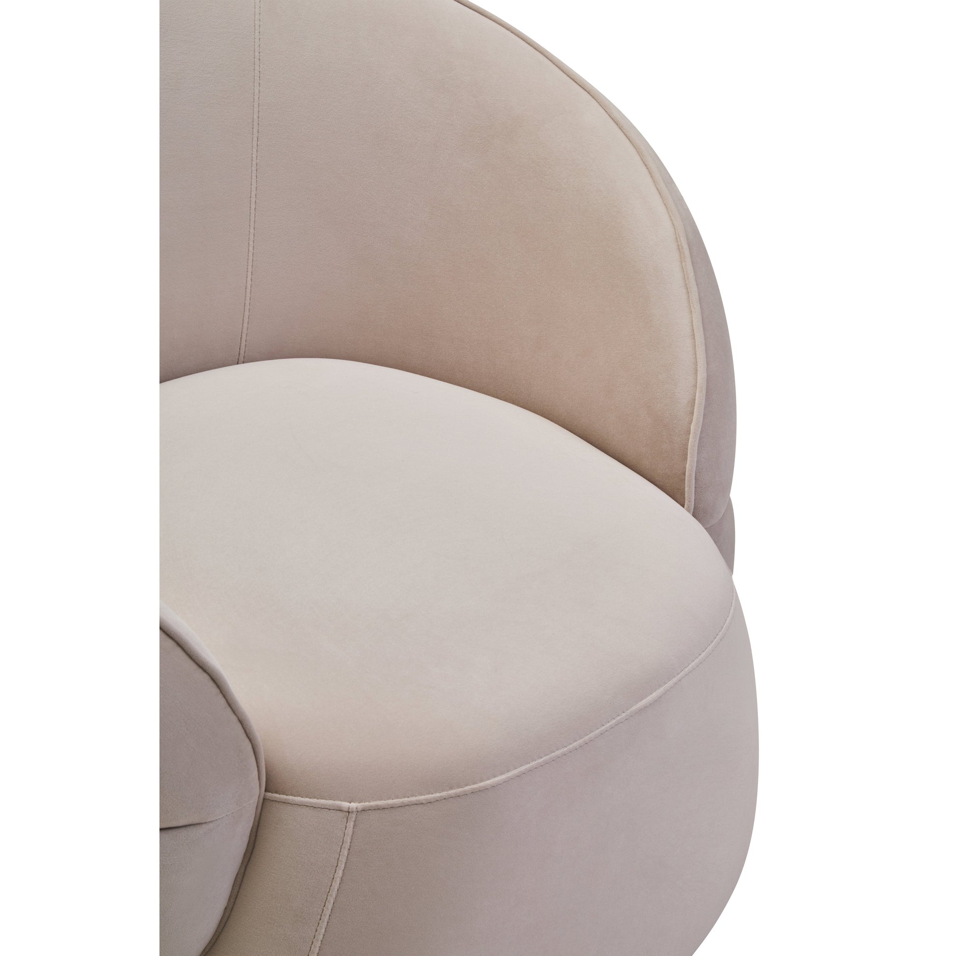 Orla Stone Velvet Curved Chair  Nicholas John Interiors