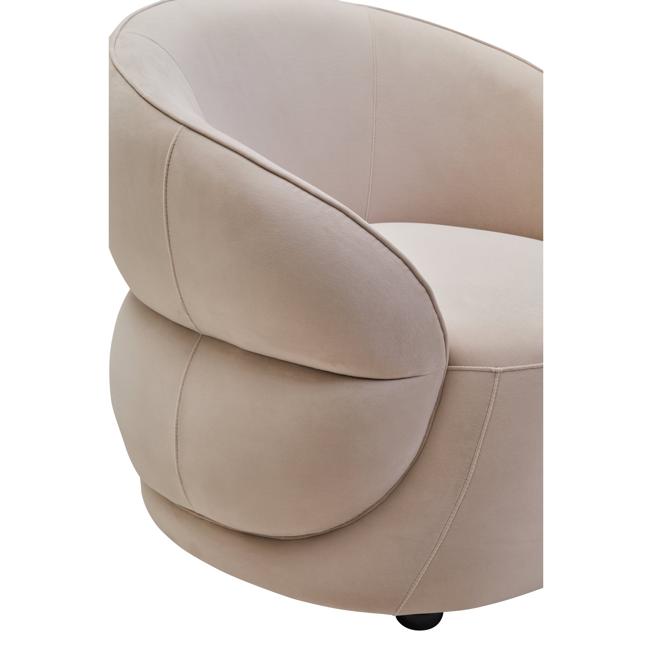 Orla Stone Velvet Curved Chair  Nicholas John Interiors
