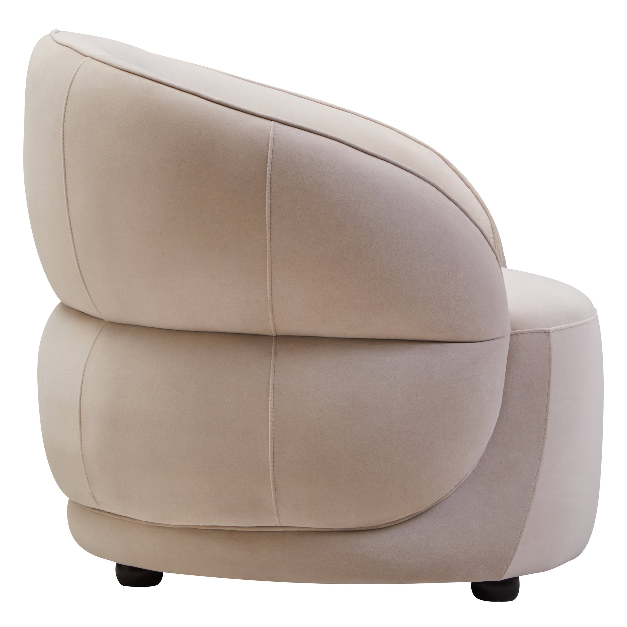 Orla Stone Velvet Curved Chair  Nicholas John Interiors