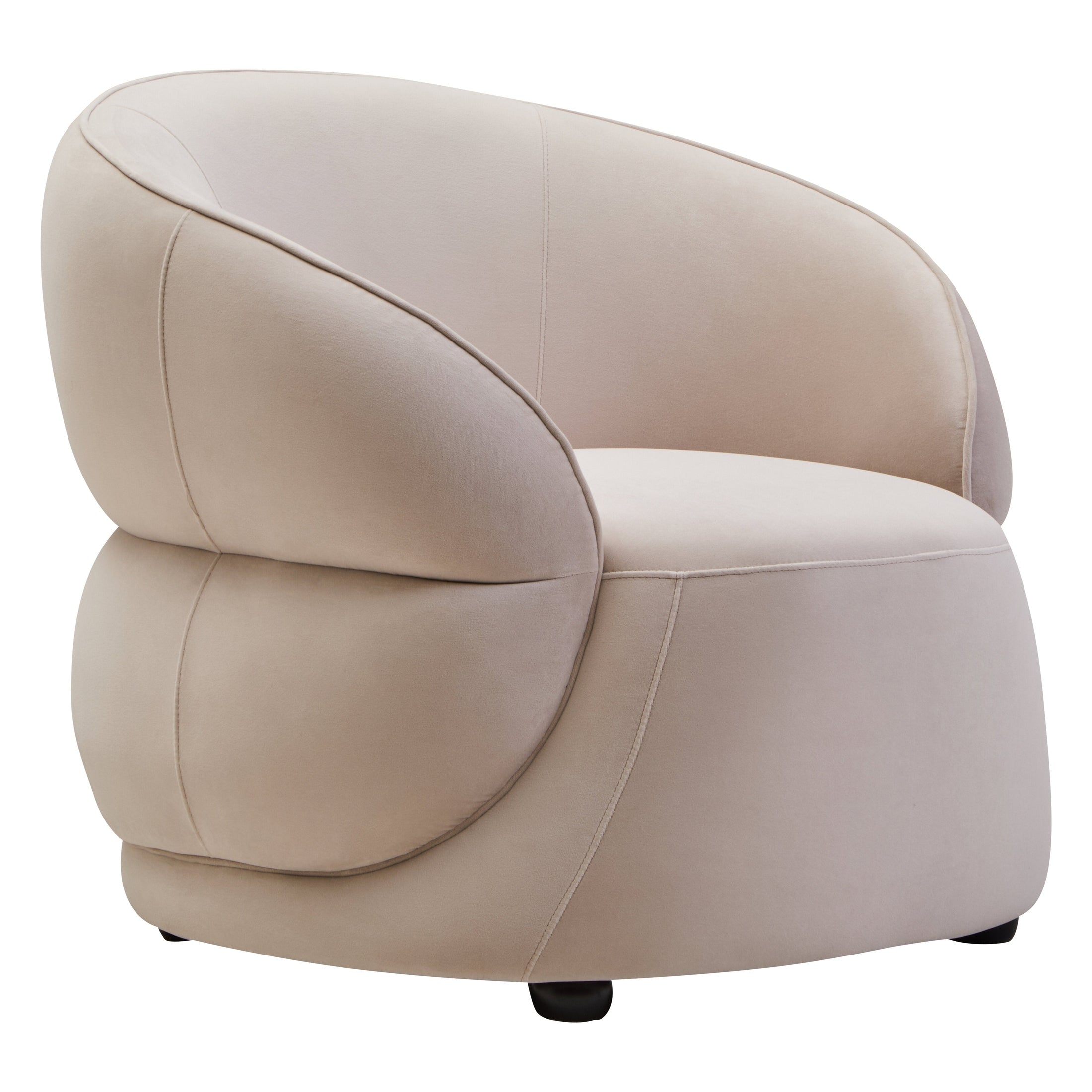 Orla Stone Velvet Curved Chair  Nicholas John Interiors