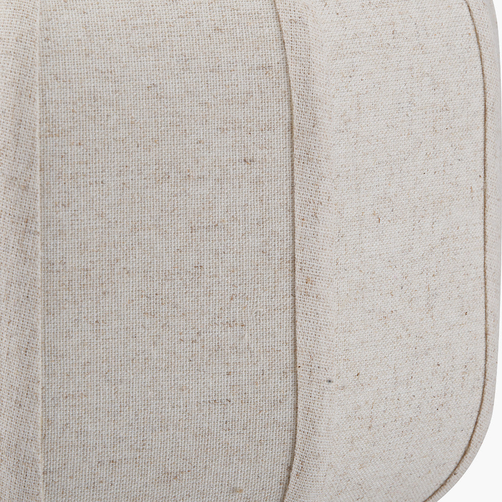 Oscar Black Metal & Natural Linen Table Lamp  Nicholas John Interiors