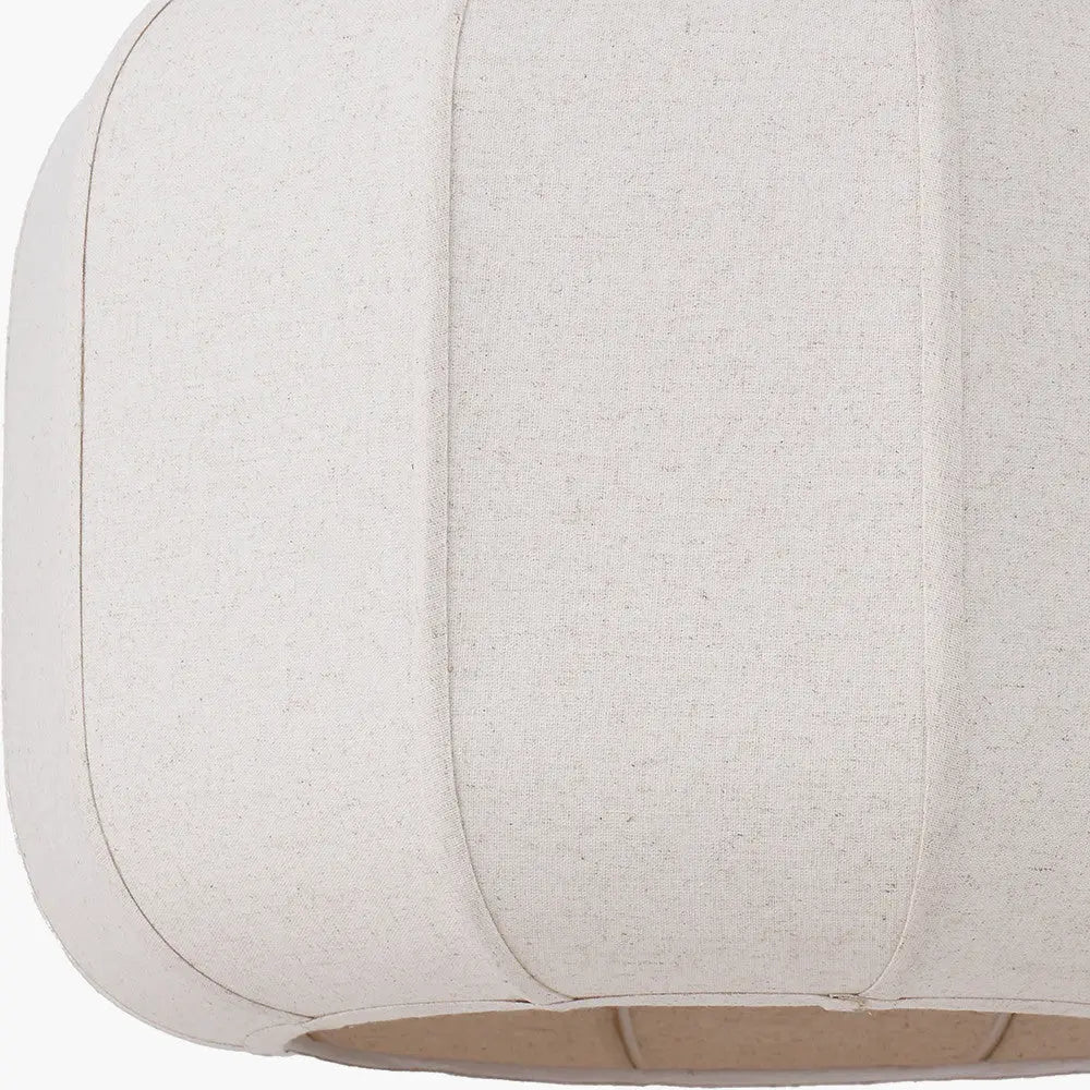 Oscar Natural Linen Structured Pendant  Nicholas John Interiors