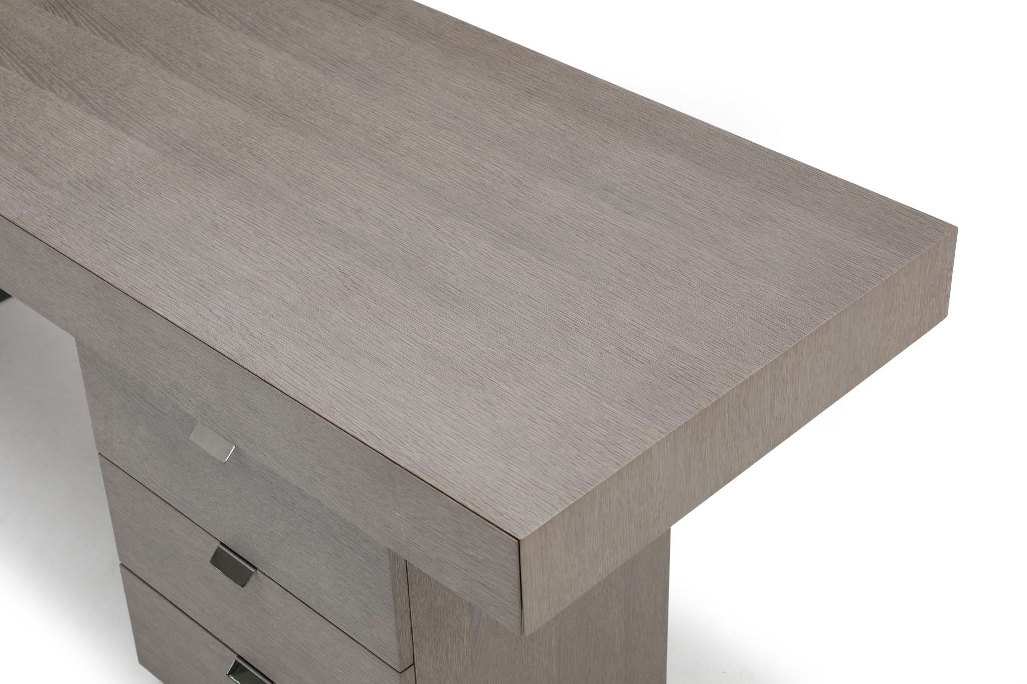 Tommy Franks Oston Office Desk - Grey - Right Hand Drawers   Nicholas John Interiors