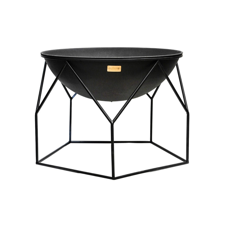 Outdoor Buckingham Fire Pit Black  Nicholas John Interiors