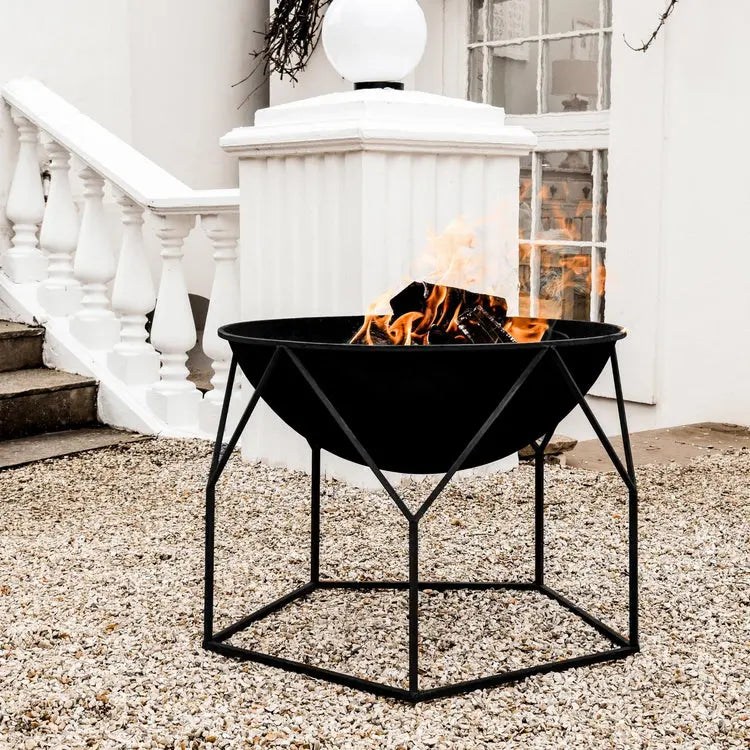 Outdoor Buckingham Fire Pit Black  Nicholas John Interiors