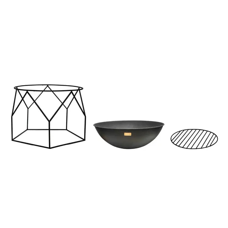 Outdoor Buckingham Fire Pit Black  Nicholas John Interiors