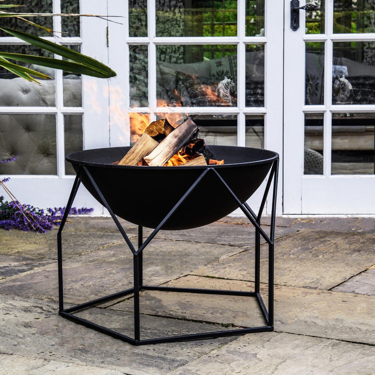 Outdoor Buckingham Fire Pit Black  Nicholas John Interiors