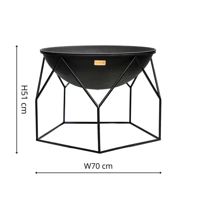 Outdoor Buckingham Fire Pit Black  Nicholas John Interiors