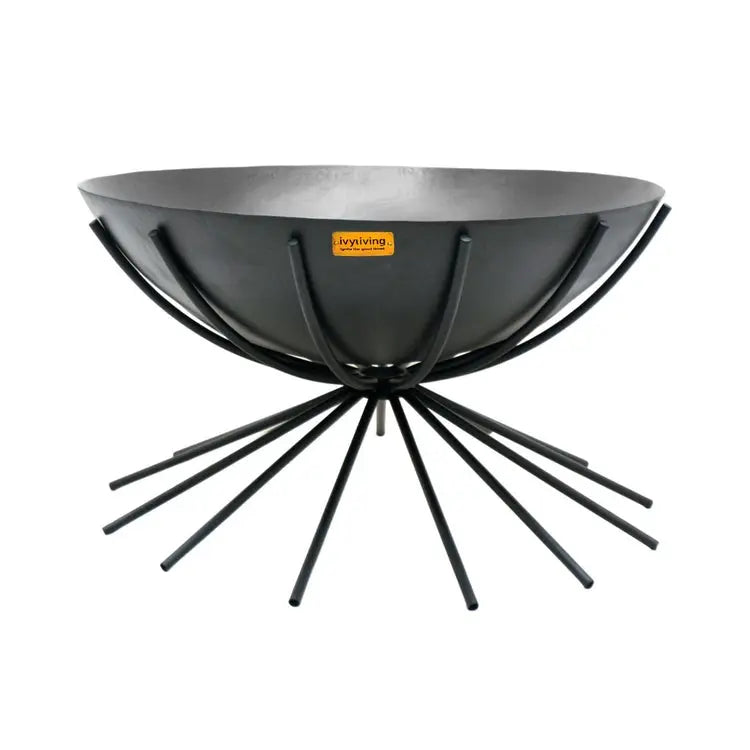 Outdoor Metal Dakota Fire Pit in Black  Nicholas John Interiors