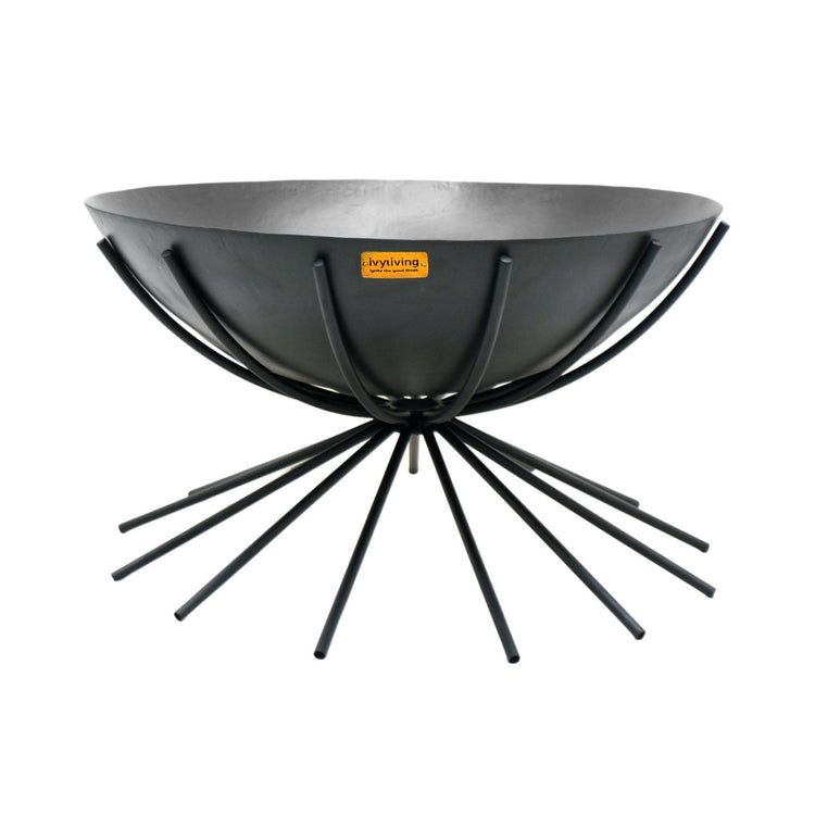 Outdoor Metal Dakota Fire Pit in Black  Nicholas John Interiors
