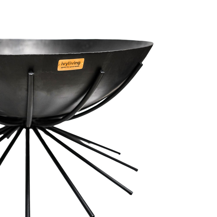 Outdoor Metal Dakota Fire Pit in Black  Nicholas John Interiors