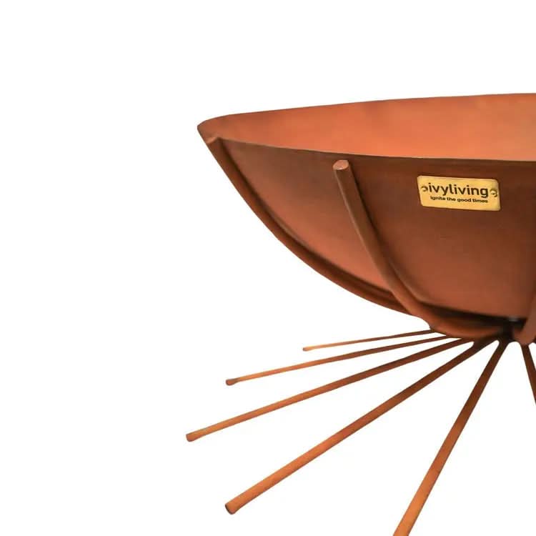 Outdoor Metal Dakota Fire Pit in Rust  Nicholas John Interiors