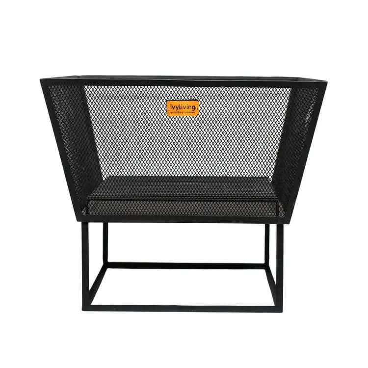 Outdoor Norfolk Fire Pit Black Iron  Nicholas John Interiors