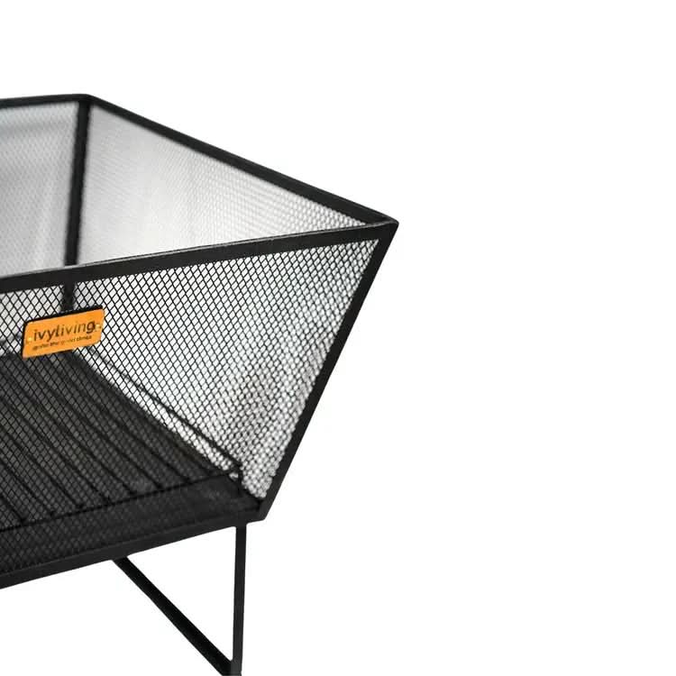 Outdoor Norfolk Fire Pit Black Iron  Nicholas John Interiors